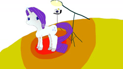 Size: 1280x720 | Tagged: safe, artist:shinsheel, rarity, pony, unicorn, lamp, photo, polaroid, smiling