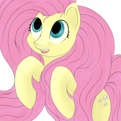 Size: 3000x3000 | Tagged: safe, artist:chapaevv, fluttershy, pegasus, pony, female, mare, pink mane, solo, yellow coat