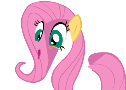 Size: 3000x2160 | Tagged: safe, artist:colossalstinker, fluttershy, pegasus, pony, broken image, simple background, solo, transparent background, wat, what has science done