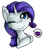 Size: 1062x1204 | Tagged: safe, artist:deraniel, rarity, pony, unicorn, bust, cheek fluff, chibi, cute, heart, one eye closed, pictogram, simple background, transparent background, wink