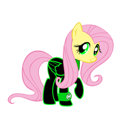 Size: 1536x1536 | Tagged: safe, artist:kysss90, artist:motownwarrior01, fluttershy, pegasus, pony, dc comics, green lantern, green lantern (comic), green lantern corps, simple background, solo, transparent background, wristband