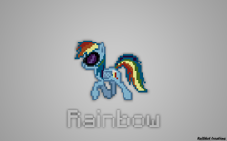 Size: 4000x2500 | Tagged: safe, artist:redshotcreation, derpibooru import, rainbow dash, pegasus, pony, glasses, pixel art, solo, wallpaper