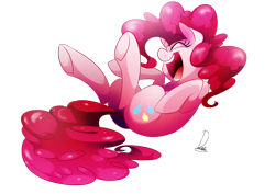 Size: 3507x2480 | Tagged: safe, artist:dormin-dim, pinkie pie, earth pony, pony, laughing, simple background, solo, transparent background