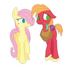 Size: 756x708 | Tagged: safe, artist:fanficfreak13, big macintosh, fluttershy, earth pony, pegasus, pony, cute, flower, flower in mouth, fluttermac, macabetes, male, mouth hold, shipping, shyabetes, simple background, stallion, straight, transparent background, unshorn fetlocks, younger