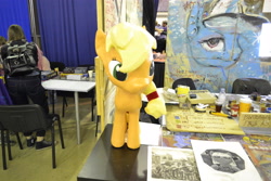 Size: 4608x3072 | Tagged: safe, applejack, 2015, figure, irl, paper, photo, rubronycon