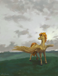 Size: 1320x1708 | Tagged: safe, artist:malinetourmaline, derpibooru import, spitfire, pegasus, pony, solo