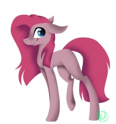 Size: 1600x1700 | Tagged: safe, artist:immagoddampony, pinkie pie, earth pony, pony, lineless, pinkamena diane pie, solo