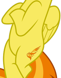 Size: 2035x2588 | Tagged: safe, derpibooru import, edit, spitfire, pegasus, pony, newbie dash, belly, bipedal, bipedal leaning, cropped, crossed hooves, crossed legs, featureless crotch, high res, leaning, pictures of bellies, simple background, transparent background, vector, vector edit