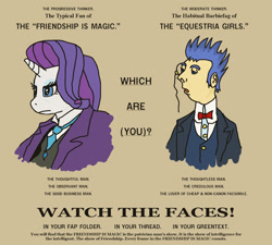 Size: 1680x1512 | Tagged: safe, anonymous artist, flash sentry, rarity, anthro, equestria girls, caricature, clothes, drawthread, monocle, necktie, not salmon, op is a cuck, suit, tuxedo, wat