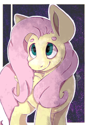 Size: 422x600 | Tagged: safe, artist:gaabcio13, fluttershy, pegasus, pony, female, mare, pink mane, solo, yellow coat