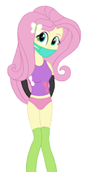 Size: 1141x2282 | Tagged: safe, artist:deannaphantom13, fluttershy, equestria girls, bikini bottom, clothes, simple background, solo, tankini, tanktop, transparent background