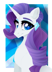 Size: 2500x3443 | Tagged: safe, artist:eiirine, rarity, pony, unicorn, ear piercing, female, mare, piercing, smiling, solo