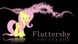 Size: 1920x1080 | Tagged: safe, artist:baunily, artist:xvanilla-twilightx, fluttershy, pegasus, pony, solo, vector, wallpaper