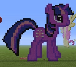 Size: 476x421 | Tagged: safe, derpibooru import, twilight sparkle, minecraft, minecraft pixel art, pixel art