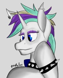 Size: 449x558 | Tagged: safe, artist:fireryd3r, rarity, pony, unicorn, alternate hairstyle, punk, raripunk