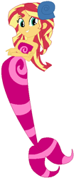 Size: 265x636 | Tagged: safe, artist:selenaede, artist:user15432, sunset shimmer, human, mermaid, equestria girls, barely eqg related, base used, bubble guppies, crossed arms, crossover, fins, mermaid tail, mermaidized, nick jr., nickelodeon, seashell, species swap, tail, zooli
