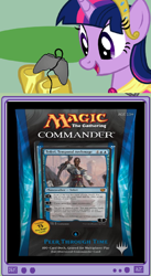 Size: 772x1410 | Tagged: safe, derpibooru import, twilight sparkle, twilight sparkle (alicorn), alicorn, pony, exploitable meme, female, magic the gathering, mare, meme, obligatory pony, teferi, tv meme