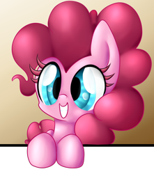 Size: 1320x1491 | Tagged: safe, artist:alazak, pinkie pie, earth pony, pony, bust, colored eyelashes, cute, diapinkes, grin, portrait, smiling, solo