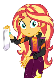 Size: 760x1051 | Tagged: artist needed, source needed, safe, sunset shimmer, better together, equestria girls, clothes, female, jacket, simple background, socks, solo, transparent background, vector