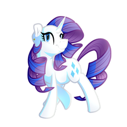 Size: 500x500 | Tagged: safe, artist:atomic8497, rarity, pony, unicorn, simple background, solo, transparent background