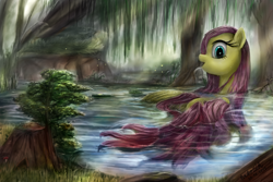 Size: 3600x2400 | Tagged: safe, artist:anttosik, fluttershy, pegasus, pony, female, mare, solo, wet mane