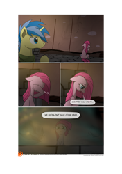 Size: 3541x5016 | Tagged: safe, artist:gashiboka, pinkie pie, oc, oc:dream vision, earth pony, pony, unicorn, comic:recall the time of no return, comic, patreon, patreon logo, pinkamena diane pie, reflection