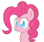 Size: 1503x1436 | Tagged: safe, artist:noxdrachen, pinkie pie, earth pony, pony, female, mare, pink coat, pink mane, simple background, solo, transparent background