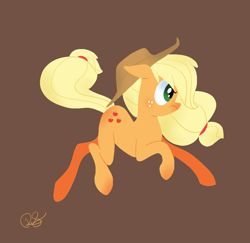 Size: 806x782 | Tagged: safe, artist:nemovonsilver, applejack, earth pony, pony, explicit source, hat, solo