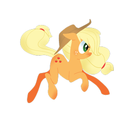 Size: 806x782 | Tagged: safe, artist:nemovonsilver, applejack, earth pony, pony, explicit source, hat, solo