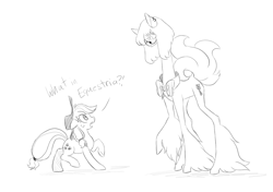 Size: 1148x806 | Tagged: safe, artist:nemovonsilver, applejack, oc, oc:nemo von silver, earth pony, pony, explicit source, heart, monochrome, text