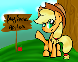 Size: 2000x1600 | Tagged: safe, artist:artypaints, applejack, earth pony, pony, buy some apples, female, mare, solo