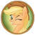 Size: 1000x1000 | Tagged: safe, artist:finalaspex, applejack, earth pony, pony, badge, circle, smiling, solo, wink