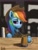 Size: 1536x2048 | Tagged: safe, artist:tinybenz, derpibooru import, rainbow dash, pegasus, pony, arthur morgan, chair, clothes, cowboy hat, female, hat, looking at you, mare, mug, red dead redemption 2, saloon, signature, sitting, smiling, solo