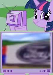 Size: 736x1032 | Tagged: safe, derpibooru import, twilight sparkle, blurry, exploitable meme, ford, logo, meme, obligatory pony, tv meme