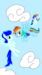 Size: 720x1280 | Tagged: safe, artist:mlplary6, derpibooru import, rainbow dash, soarin', pegasus, pony, family, female, male, offspring, parent:rainbow dash, parent:soarin', parents:soarindash, shipping, soarindash, straight