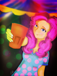 Size: 1536x2048 | Tagged: safe, artist:catcor, pinkie pie, human, humanized, solo