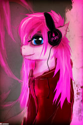 Size: 2000x3000 | Tagged: safe, artist:kaine, pinkie pie, earth pony, pony, cute, female, headphones, pinkamena diane pie, solo