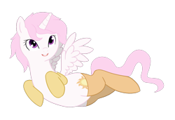 Size: 1203x825 | Tagged: safe, artist:neuro, princess celestia, alicorn, pony, clothes, cute, female, mare, pink-mane celestia, simple background, smiling, socks, solo, spread wings, transparent background, wings