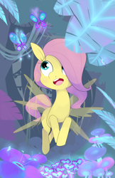 Size: 3300x5100 | Tagged: safe, artist:kryptchild, fluttershy, butterfly, pegasus, pony, absurd resolution, female, mare