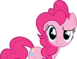 Size: 3904x3000 | Tagged: safe, artist:dashiesparkle, artist:hawk9mm, pinkie pie, earth pony, pony, the lost treasure of griffonstone, .svg available, inkscape, looking at you, pinkie being pinkie, ponyscape, raised eyebrow, simple background, solo, transparent background, vector