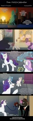 Size: 468x1703 | Tagged: safe, artist:anormaladn, rarity, sweetie belle, oc, earth pony, pony, unicorn, comic:from child to godmother, closet, comic, magic, male, measuring tape, stallion, statue of liberty