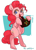 Size: 500x700 | Tagged: safe, artist:akomaru, pinkie pie, earth pony, pony, female, mare, simple background, solo, white background