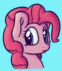 Size: 939x1086 | Tagged: safe, artist:nwwe, pinkie pie, earth pony, pony, bust, portrait, simple background, solo