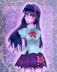 Size: 800x1000 | Tagged: safe, artist:elizavveta, derpibooru import, twilight sparkle, twilight sparkle (alicorn), alicorn, human, equestria girls, clothes, solo