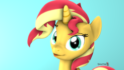 Size: 1920x1080 | Tagged: safe, artist:spinostud, sunset shimmer, pony, unicorn, 3d, looking at you, source filmmaker, tongue out