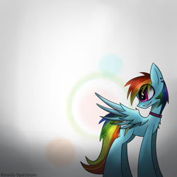 Size: 2000x2000 | Tagged: safe, alternate version, artist:kinetic-spectrum, derpibooru import, rainbow dash, pegasus, pony, female, mare, simple background, smiling, solo