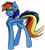 Size: 1024x1126 | Tagged: safe, artist:pointdelta, derpibooru import, rainbow dash, pegasus, pony, awesome, badass, cool, female, mare, simple background, solo, wings