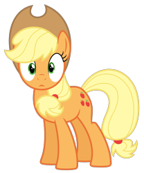 Size: 3750x4500 | Tagged: safe, artist:reginault, applejack, earth pony, pony, sweet and elite, .svg available, absurd resolution, looking at you, simple background, solo, transparent background, vector, wide eyes
