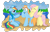 Size: 900x579 | Tagged: safe, artist:kannatc, derpibooru import, fluttershy, rainbow dash, oc, oc:harmony star, alicorn, parasprite, pegasus, pony, alicorn oc, cider, male, stallion, wet mane