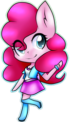 Size: 916x1590 | Tagged: safe, artist:pegasister2251, pinkie pie, anthro, equestria girls outfit, simple background, solo, transparent background